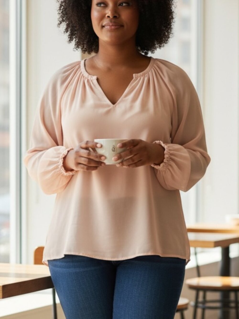 1036 WOMENS 2XL BEIGE TOP BY SHEWIN